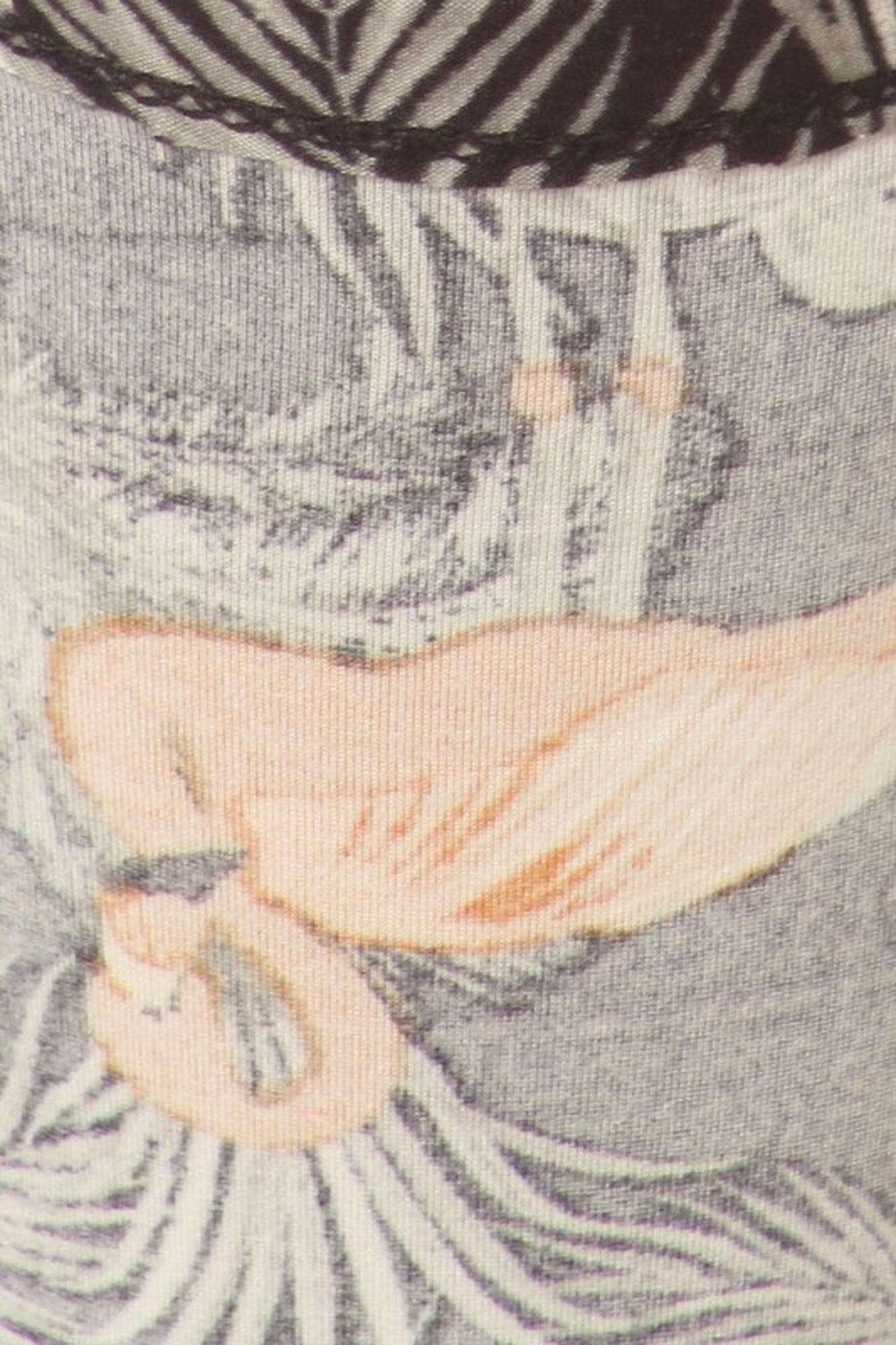 Buttery Soft Paradise Leaf Flamingo Extra Plus Size Leggings - 3X-5X (XPlus One Size,Orange)