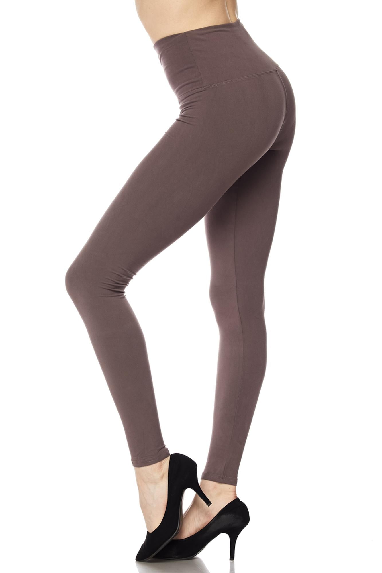 Buttery Smooth Basic Solid High Waisted Leggings - Extra Plus Size - 5 Inch - 3XL 4XL 5XL