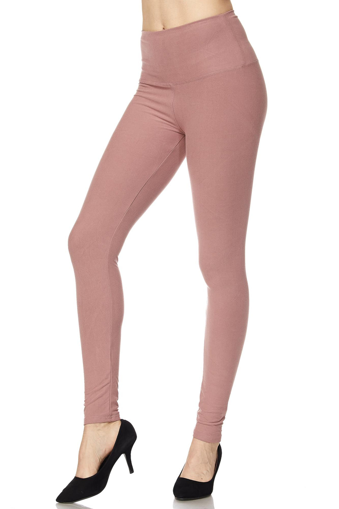 Buttery Smooth Basic Solid High Waisted Leggings - Extra Plus Size - 5 Inch - 3XL 4XL 5XL