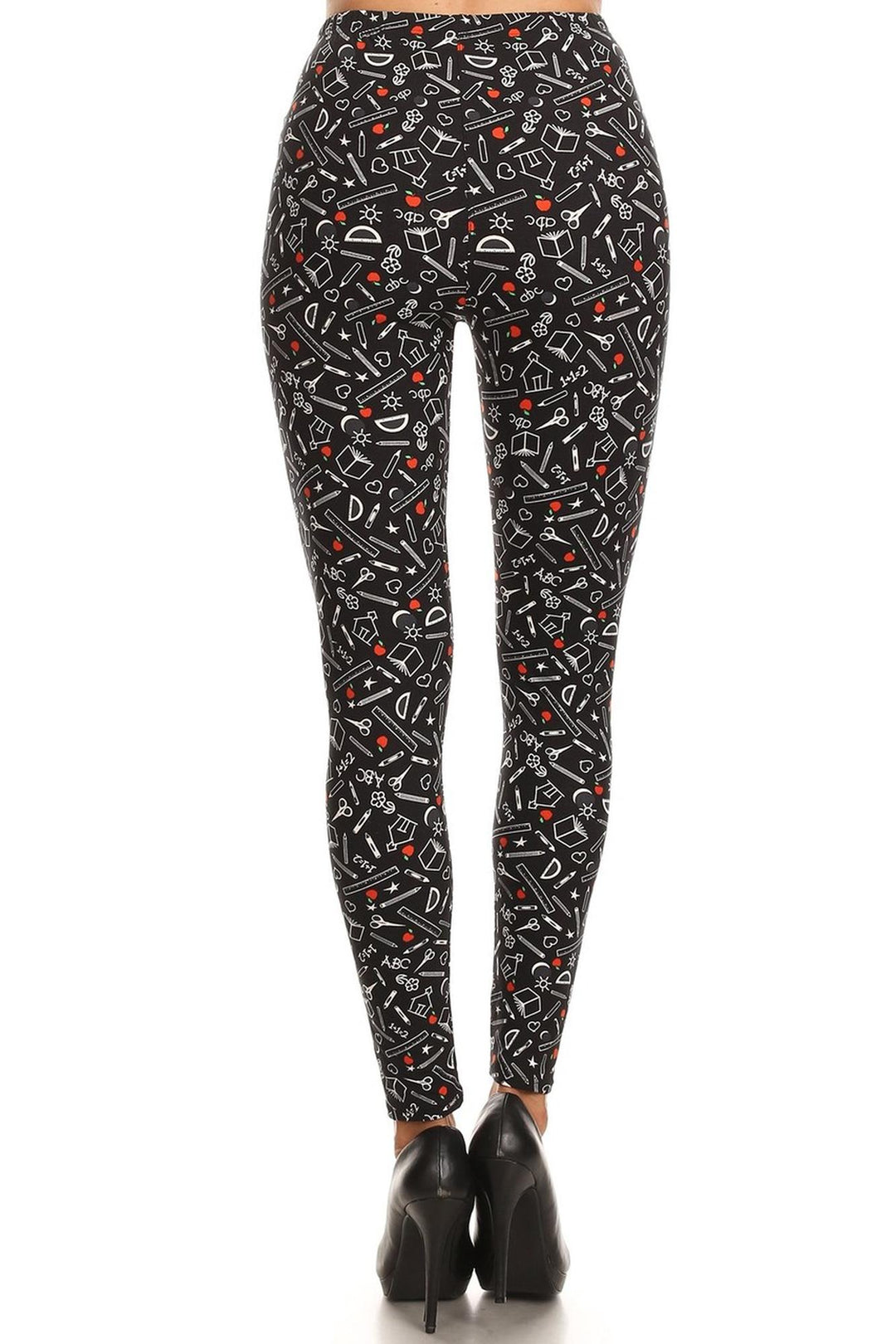 Buttery Soft College Student Plus Size Leggings - 3X-5X - LIMITED EDITION (One Size Plus,Black)