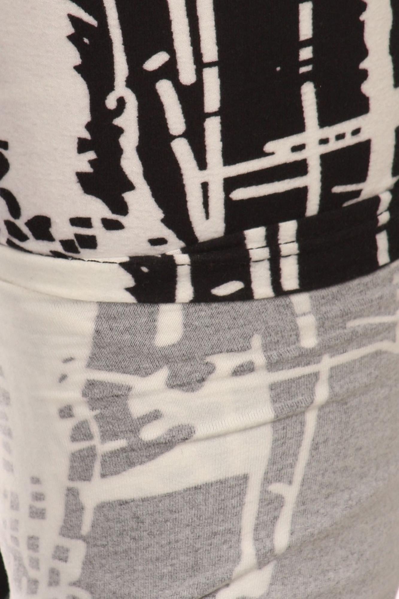 Buttery Soft Splattered Lines Extra Plus Size Leggings - 3X-5X (XPlus One Size,Black)