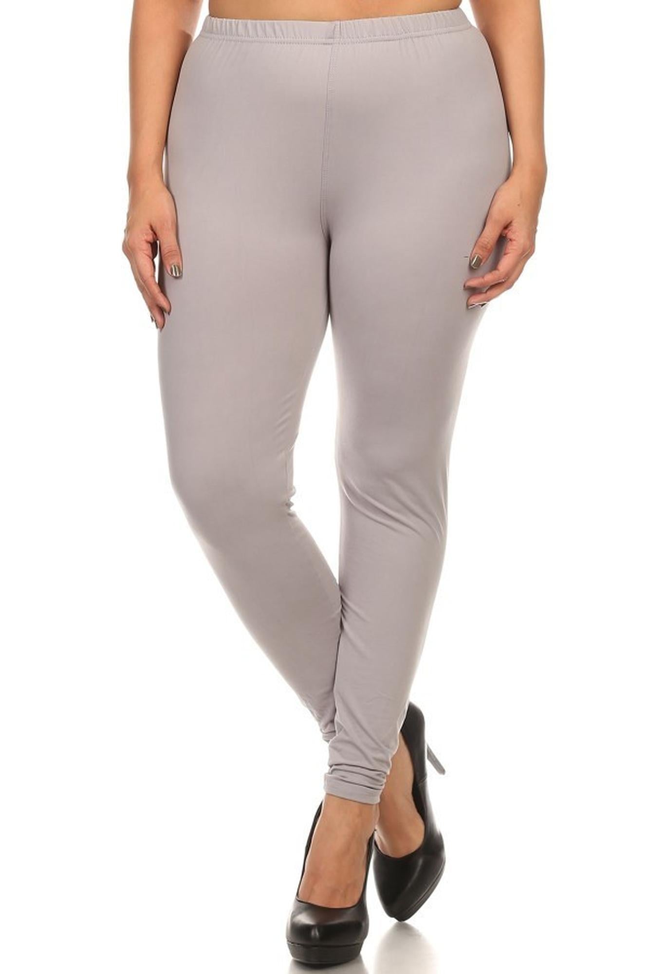 Buttery Smooth Basic Solid Leggings - Extra Plus Size - 3XL 4XL 5XL