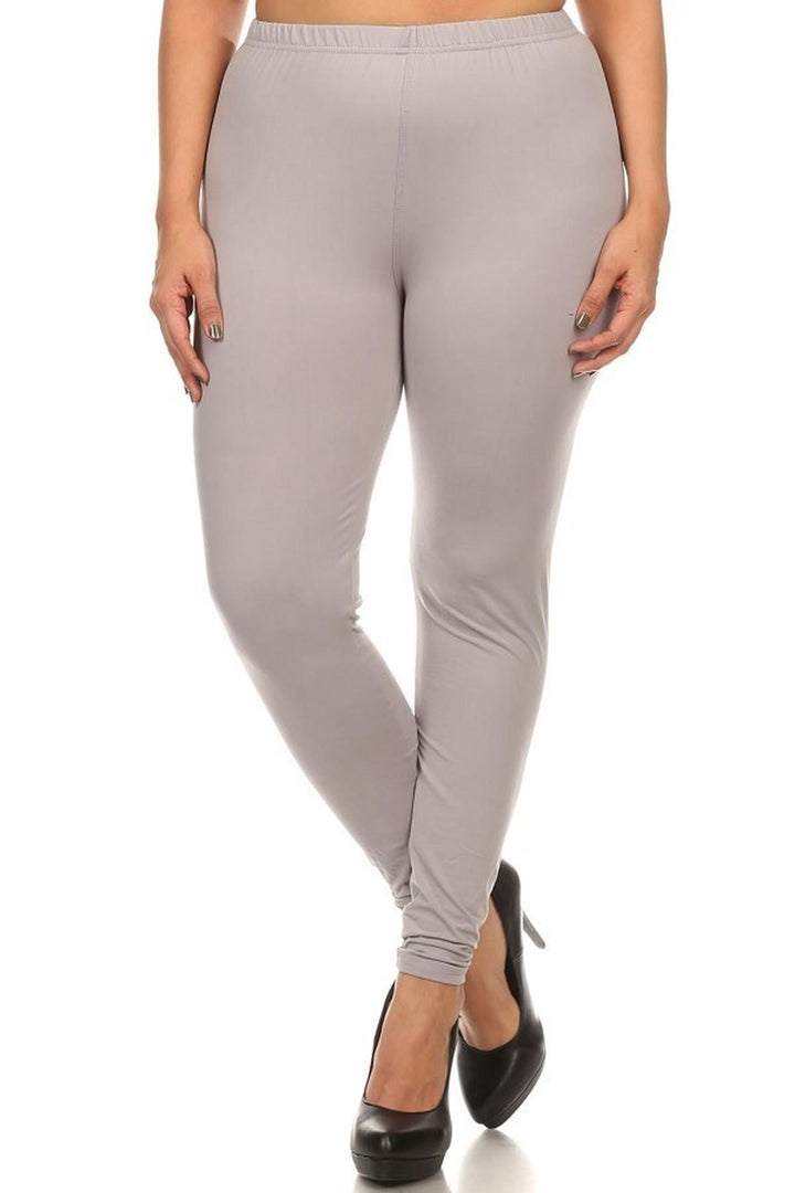 Buttery Smooth Basic Solid Leggings - Extra Plus Size - 3XL 4XL 5XL