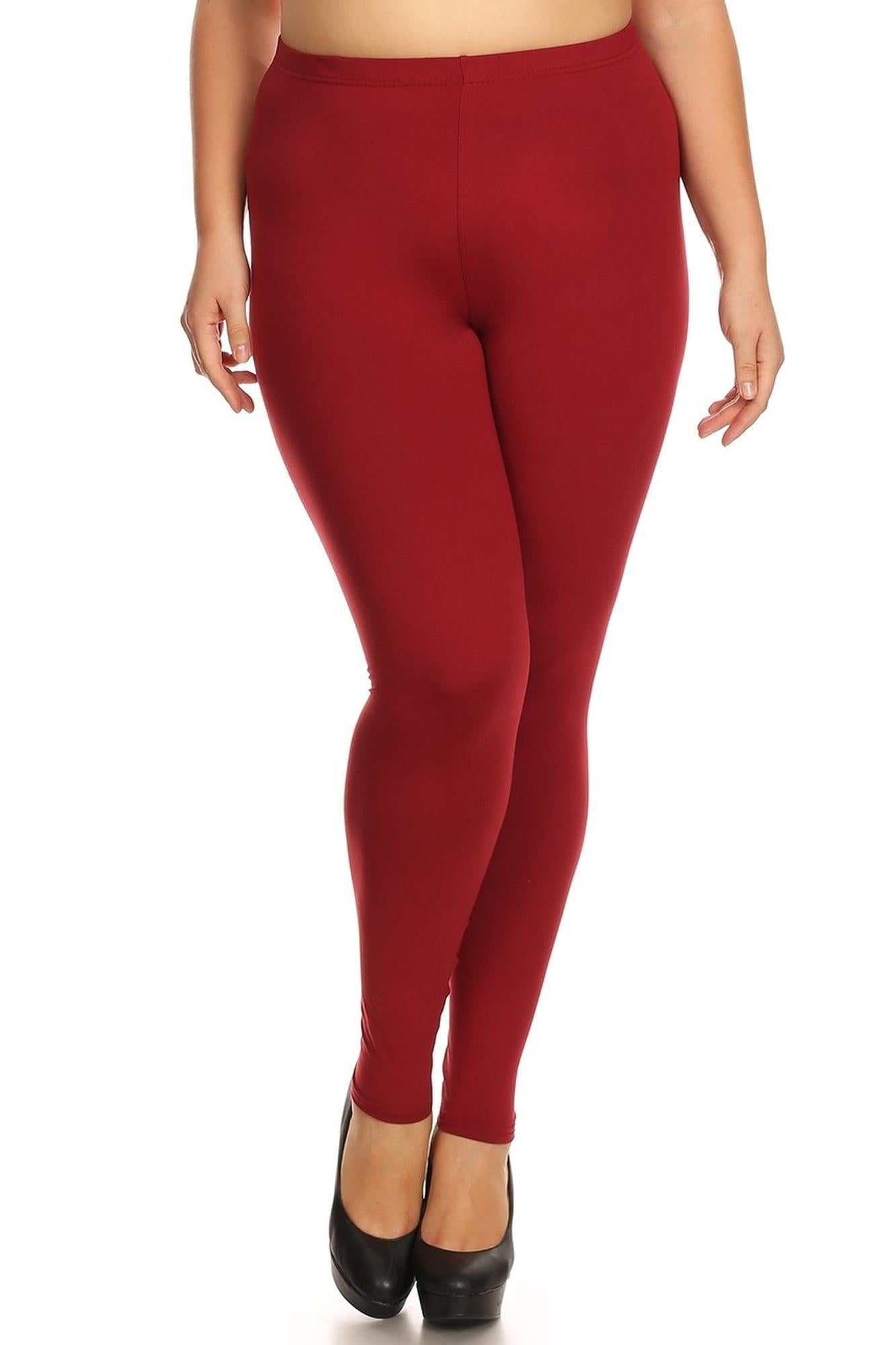 Buttery Smooth Basic Solid Leggings - Extra Plus Size - 3XL 4XL 5XL