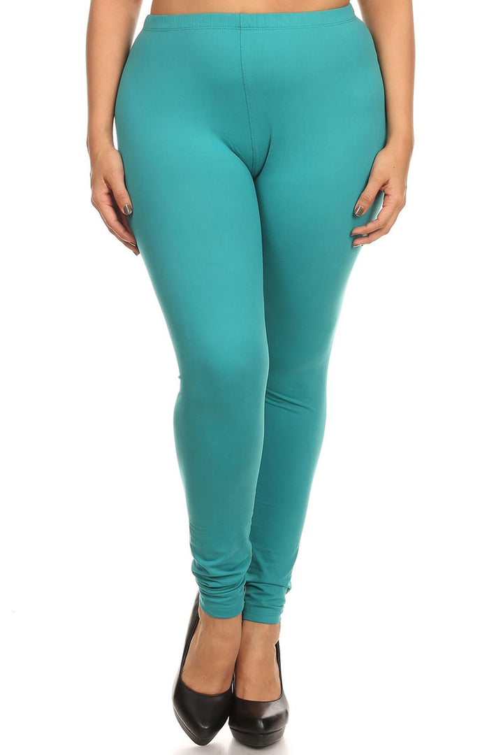 Buttery Smooth Basic Solid Leggings - Extra Plus Size - 3XL 4XL 5XL