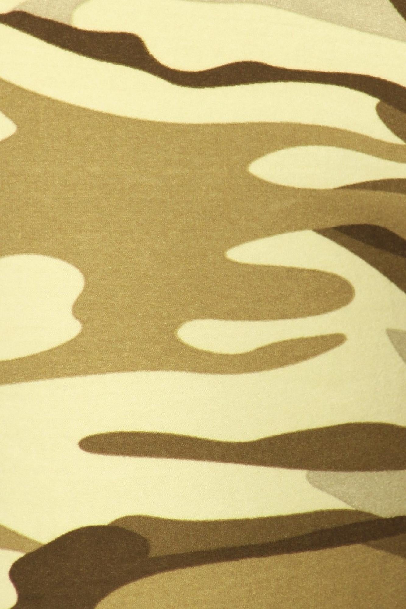 Buttery Soft Light Olive Camouflage Plus Size Leggings - 3X-5X (XPlus One Size,Olive)