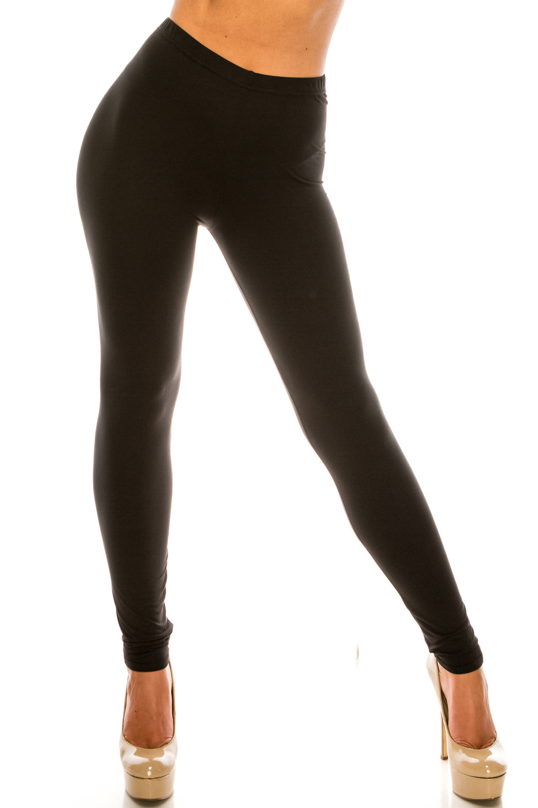 Buttery Smooth Basic Solid Leggings - Extra Plus Size - 3XL 4XL 5XL - USA Fashion