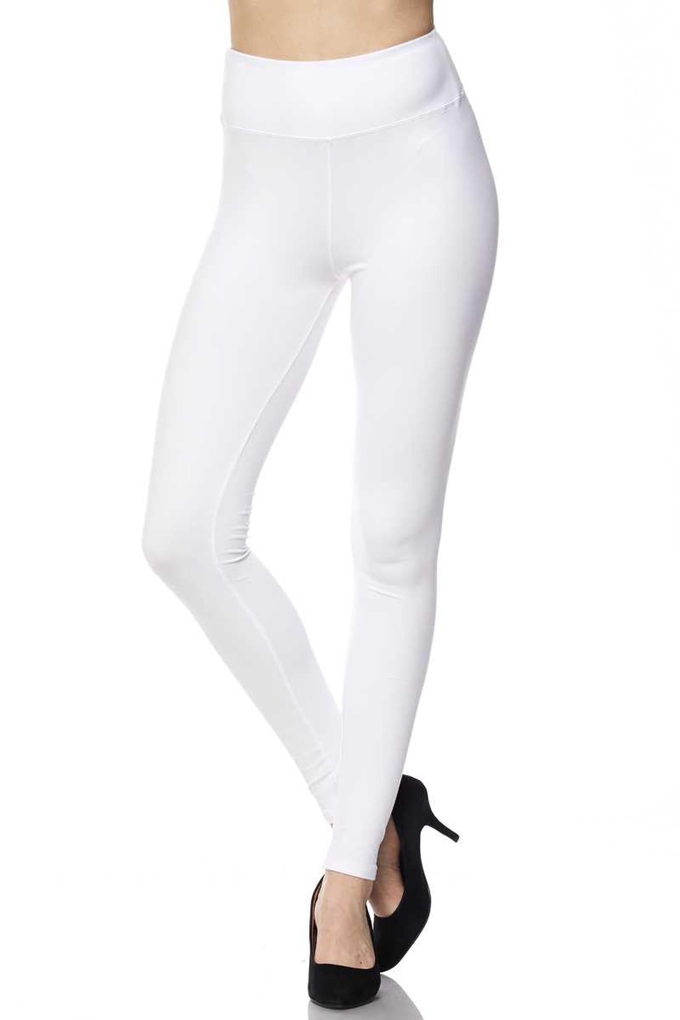 Buttery Smooth Basic Solid High Waisted Leggings - Extra Plus Size - 3-Inch Waist - 3XL 4XL 5XL