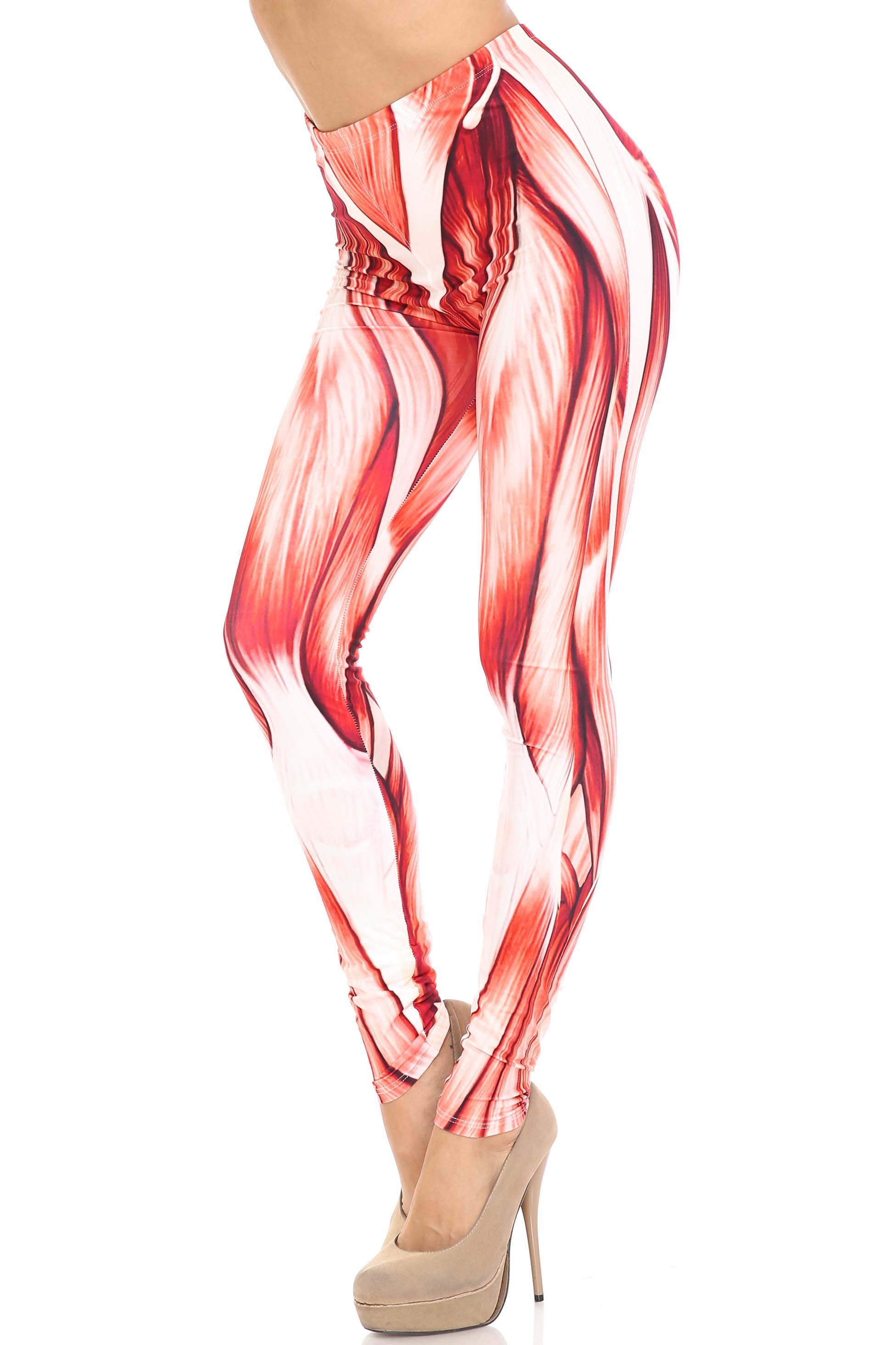 Creamy Soft Leggings Premium Women's Muscle Extra Plus, High Rise, Stretchy, Comfortable, 3X-5X Leggings - by USA Fashion