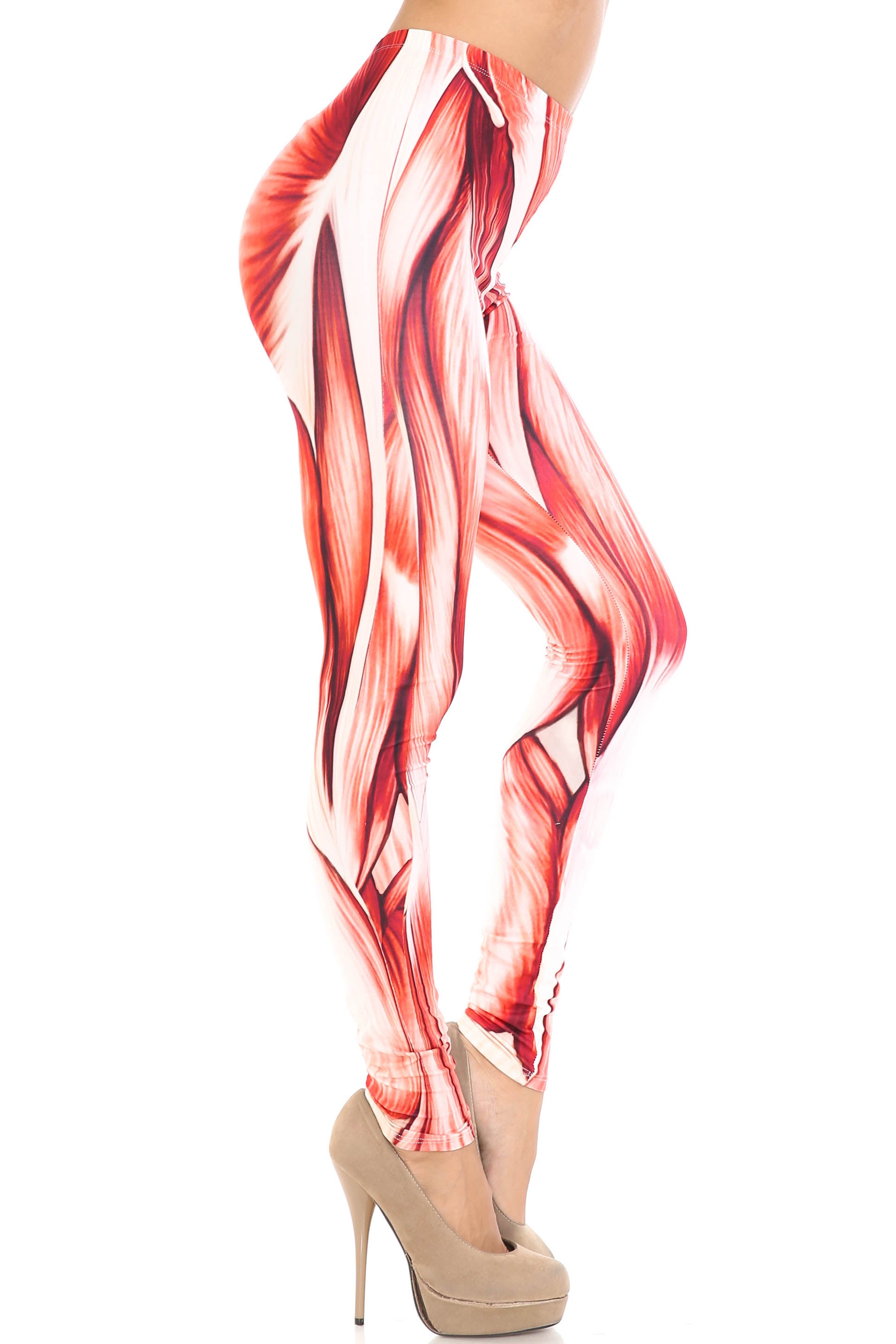 Creamy Soft Leggings Premium Women's Muscle Extra Plus, High Rise, Stretchy, Comfortable, 3X-5X Leggings - by USA Fashion