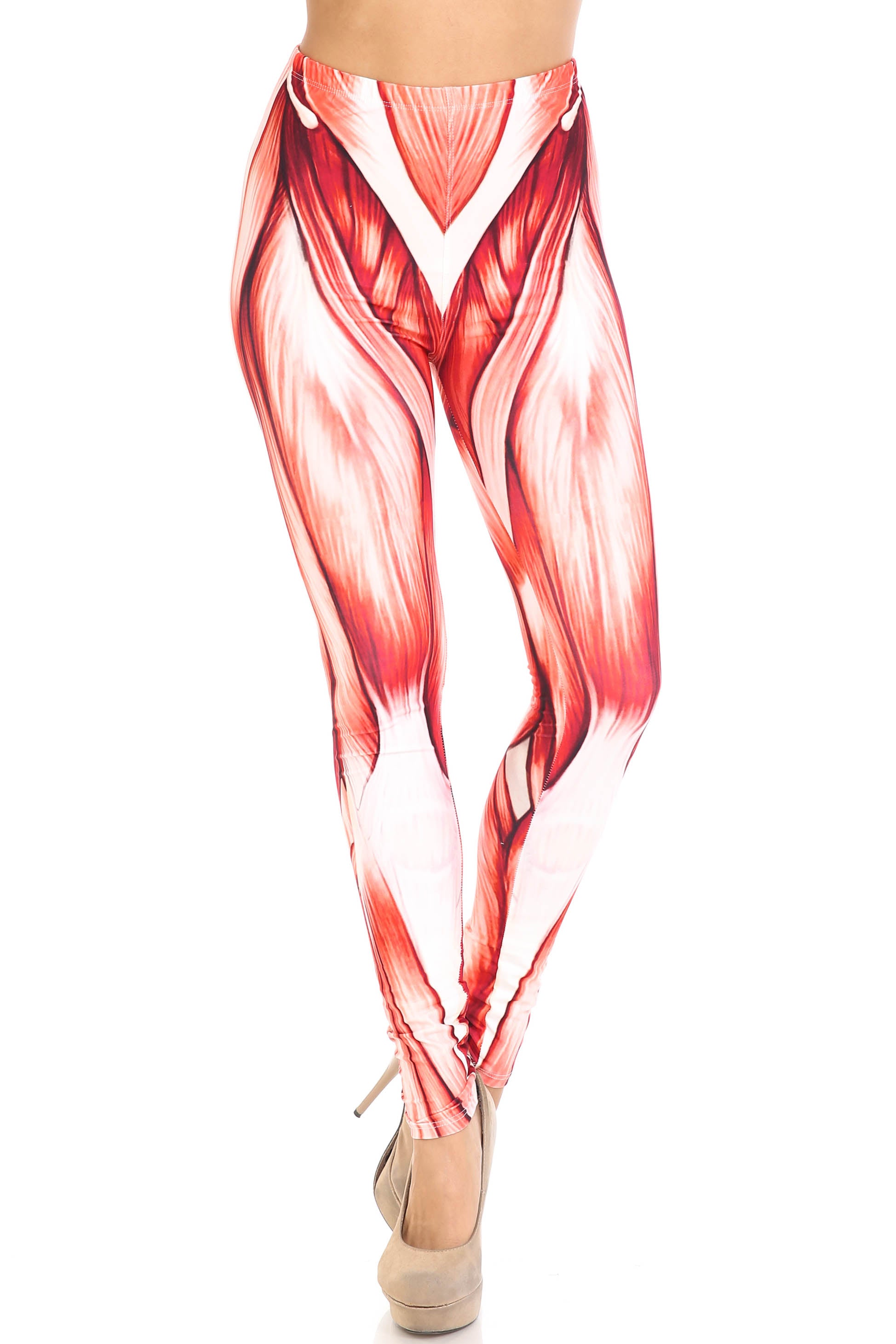 Creamy Soft Leggings Premium Women's Muscle Extra Plus, High Rise, Stretchy, Comfortable, 3X-5X Leggings - by USA Fashion