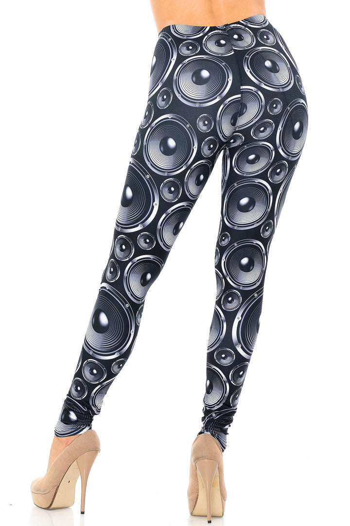 Creamy Soft Leggings Premium Women's Speaker Extra Plus, High Rise, Stretchy, Comfortable, 3X-5X Leggings - by USA Fashion