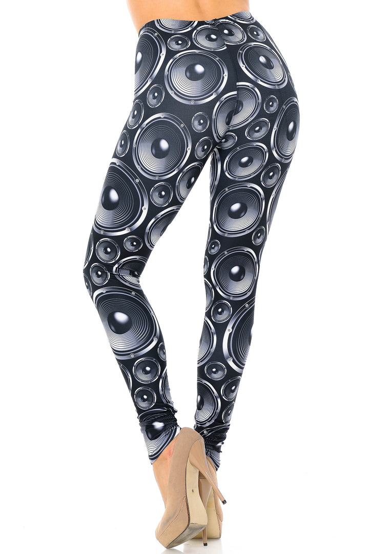 Creamy Soft Leggings Premium Women's Speaker Extra Plus, High Rise, Stretchy, Comfortable, 3X-5X Leggings - by USA Fashion