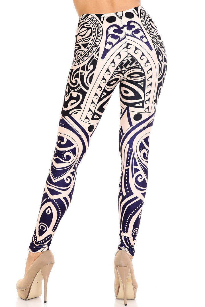 Creamy Soft Leggings Premium Women's Valhalla Extra Plus, High Rise, Stretchy, Comfortable, 3X-5X Leggings - by USA Fashion