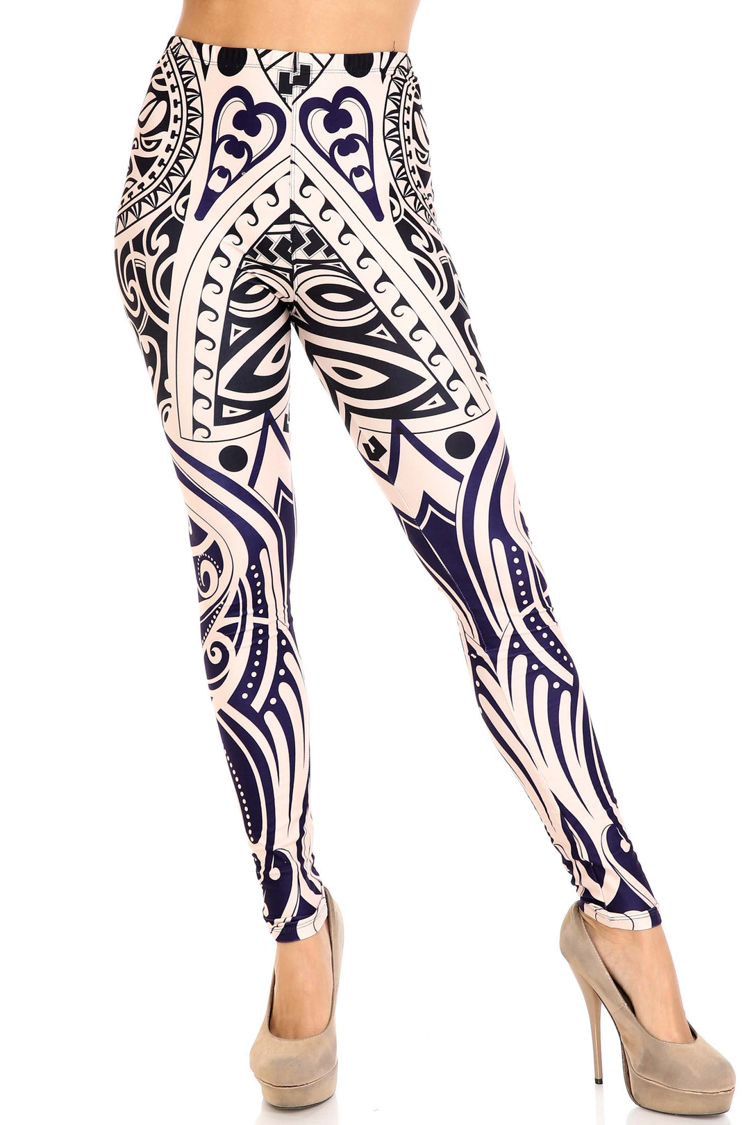 Creamy Soft Leggings Premium Women's Valhalla Extra Plus, High Rise, Stretchy, Comfortable, 3X-5X Leggings - by USA Fashion
