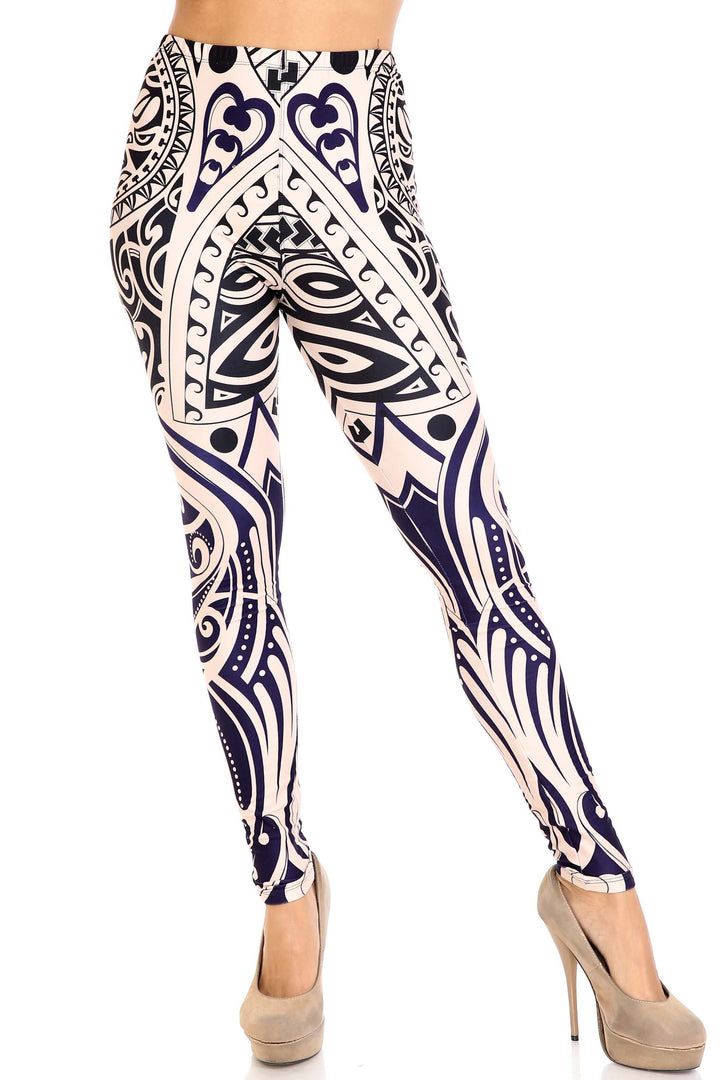 Creamy Soft Leggings Premium Women's Valhalla Extra Plus, High Rise, Stretchy, Comfortable, 3X-5X Leggings - by USA Fashion