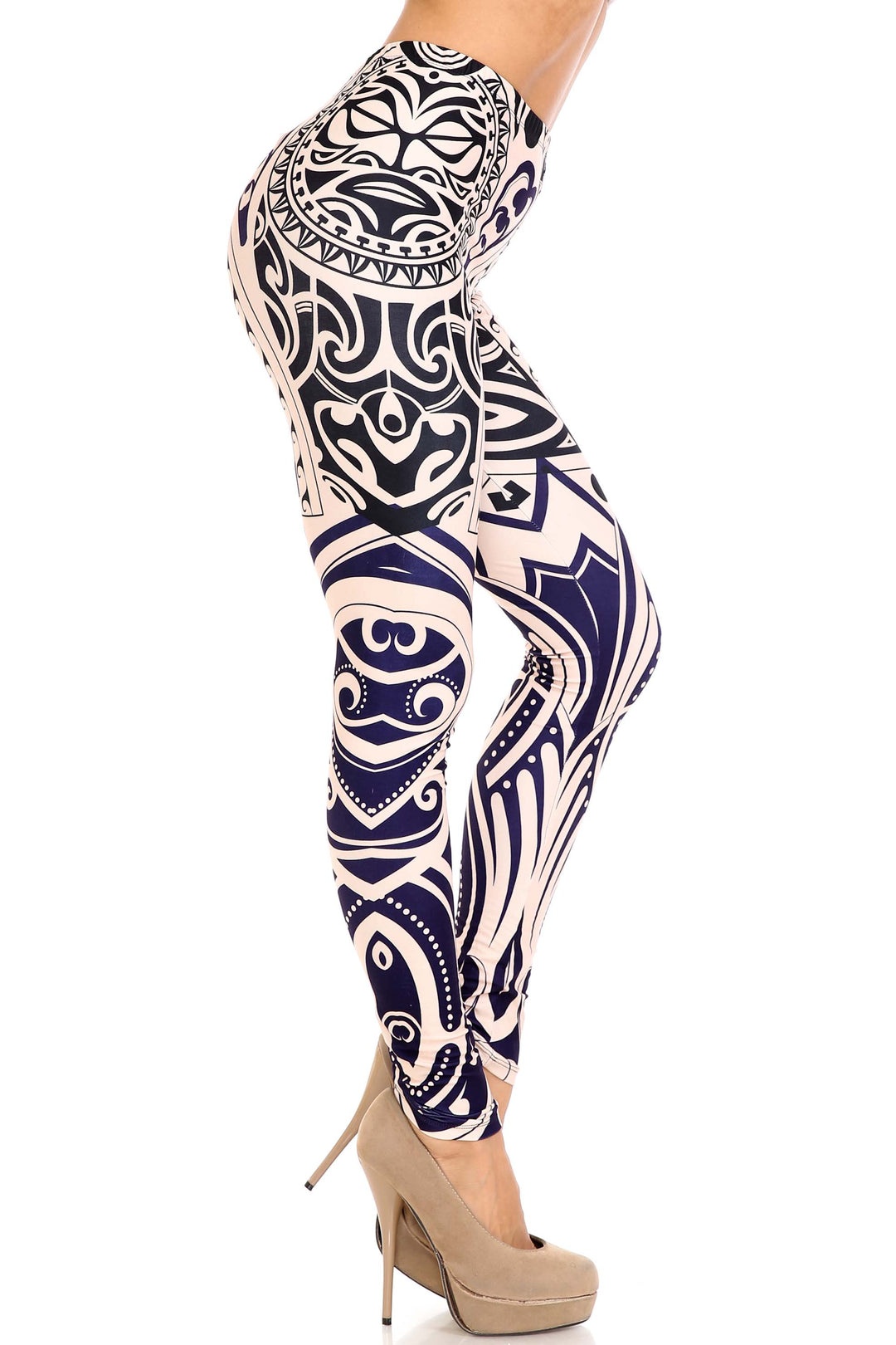 Creamy Soft Leggings Premium Women's Valhalla Extra Plus, High Rise, Stretchy, Comfortable, 3X-5X Leggings - by USA Fashion