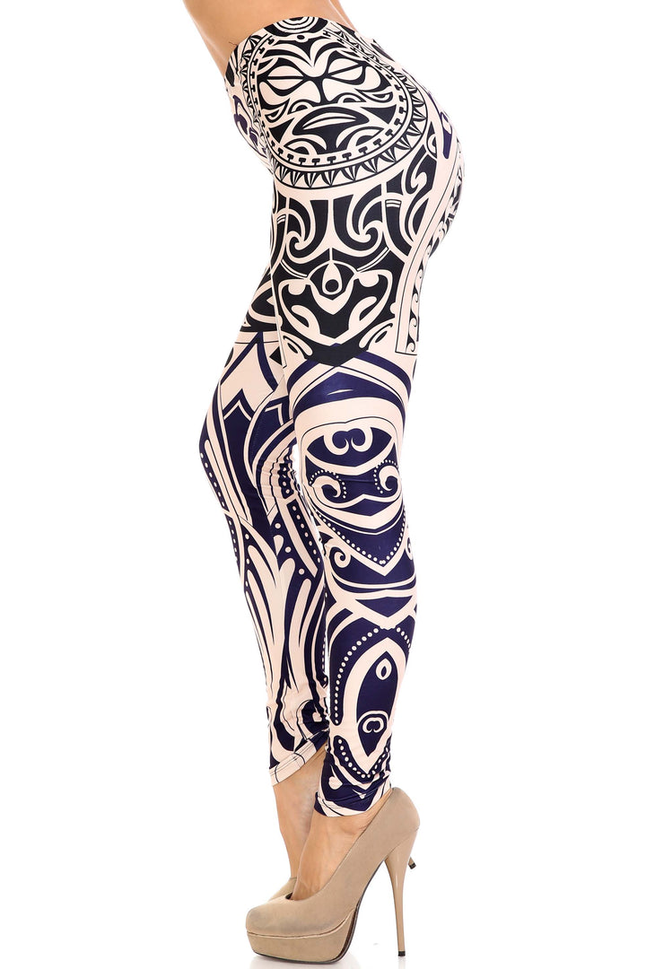 Creamy Soft Leggings Premium Women's Valhalla Extra Plus, High Rise, Stretchy, Comfortable, 3X-5X Leggings - by USA Fashion