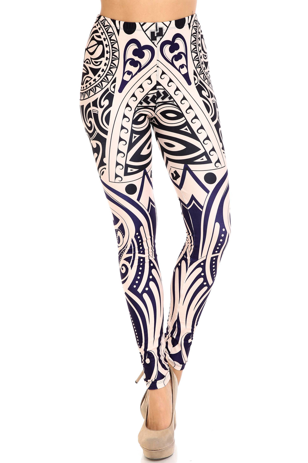 Creamy Soft Leggings Premium Women's Valhalla Extra Plus, High Rise, Stretchy, Comfortable, 3X-5X Leggings - by USA Fashion
