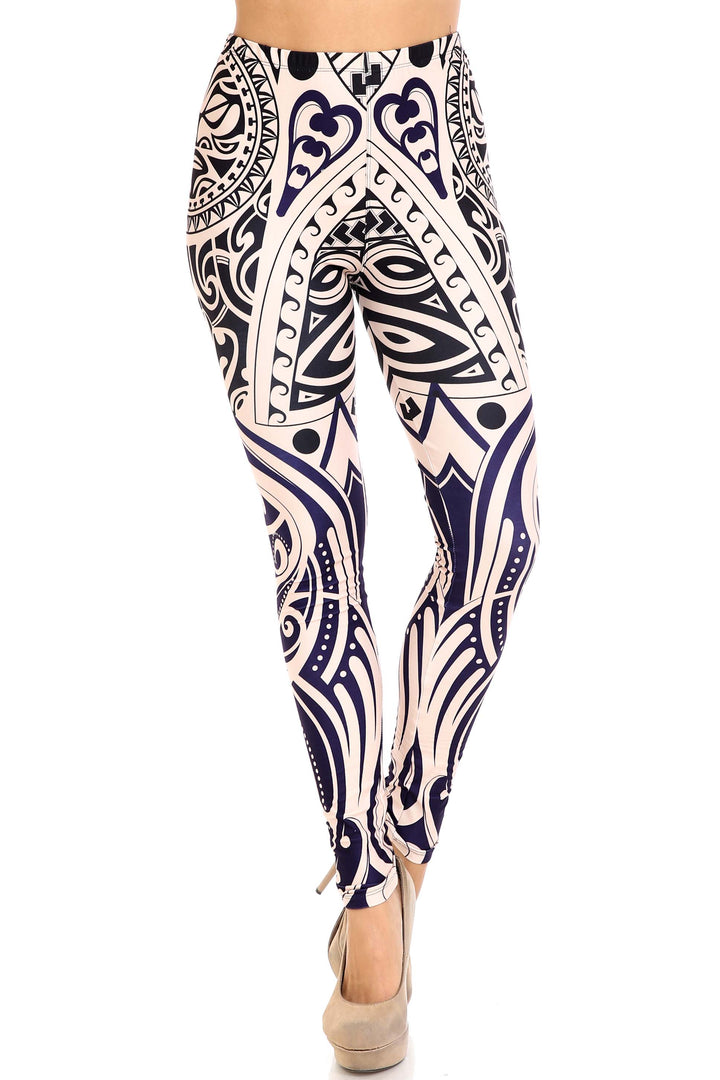 Creamy Soft Leggings Premium Women's Valhalla Extra Plus, High Rise, Stretchy, Comfortable, 3X-5X Leggings - by USA Fashion