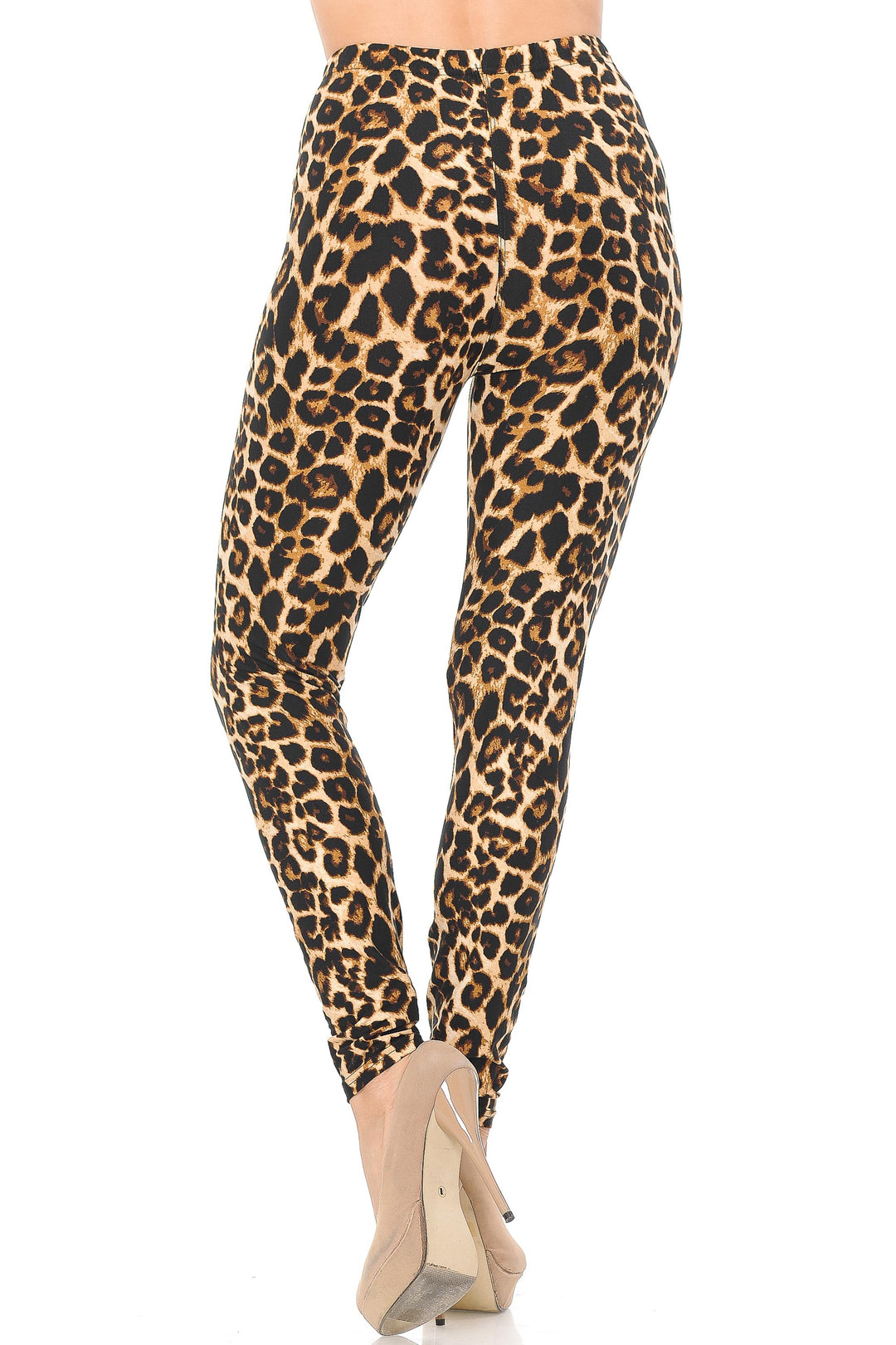 Buttery Soft Bold and Beautiful Leopard Leggings (One Size Regular,Brown)