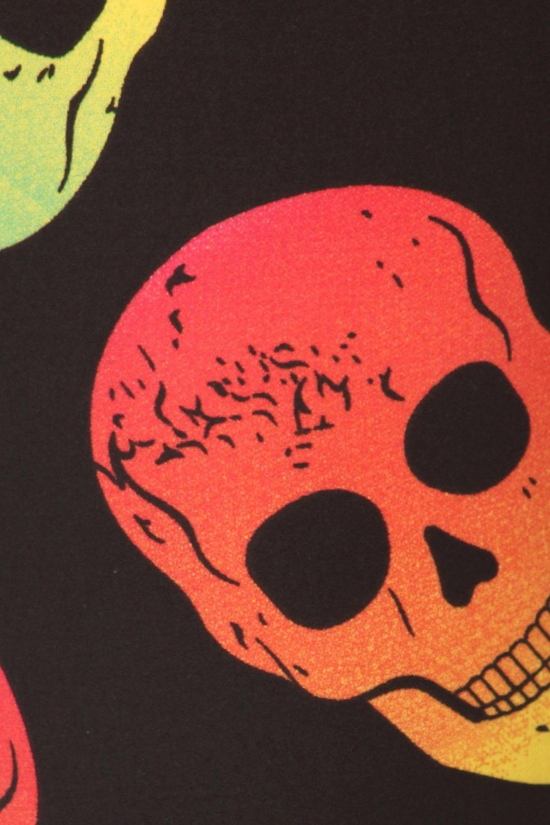 Buttery Soft Chroma Skull Leggings (One Size Regular,Black)