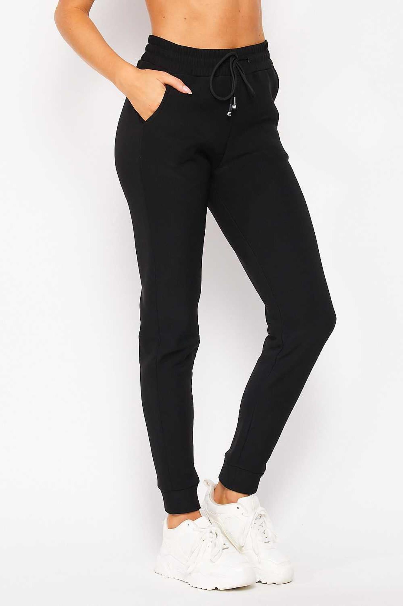 Scuba Solid Fur Lined Jogger with Drawstring