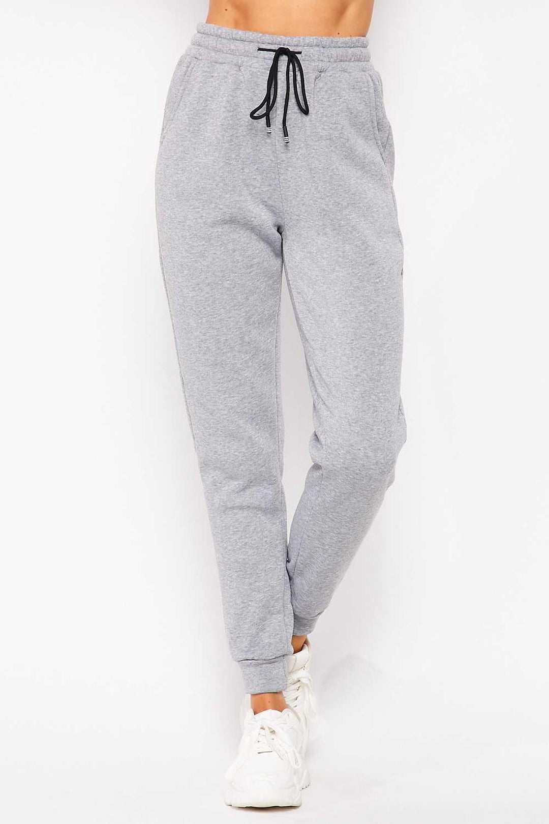 Scuba Solid Fur Lined Jogger with Drawstring