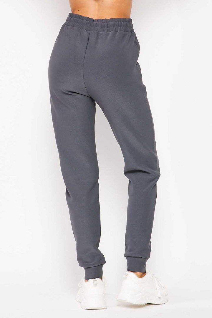 Scuba Solid Fur Lined Jogger with Drawstring