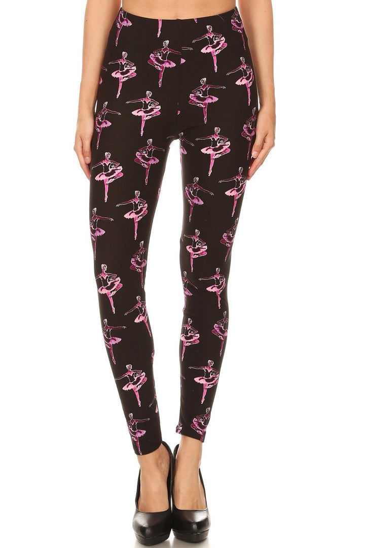 Buttery Soft Ballerina Leggings (One Size Regular,Black)