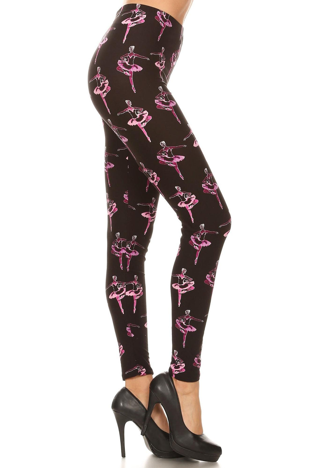 Buttery Soft Ballerina Leggings (One Size Regular,Black)