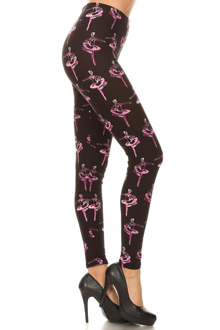 Buttery Soft Ballerina Leggings (One Size Regular,Black)