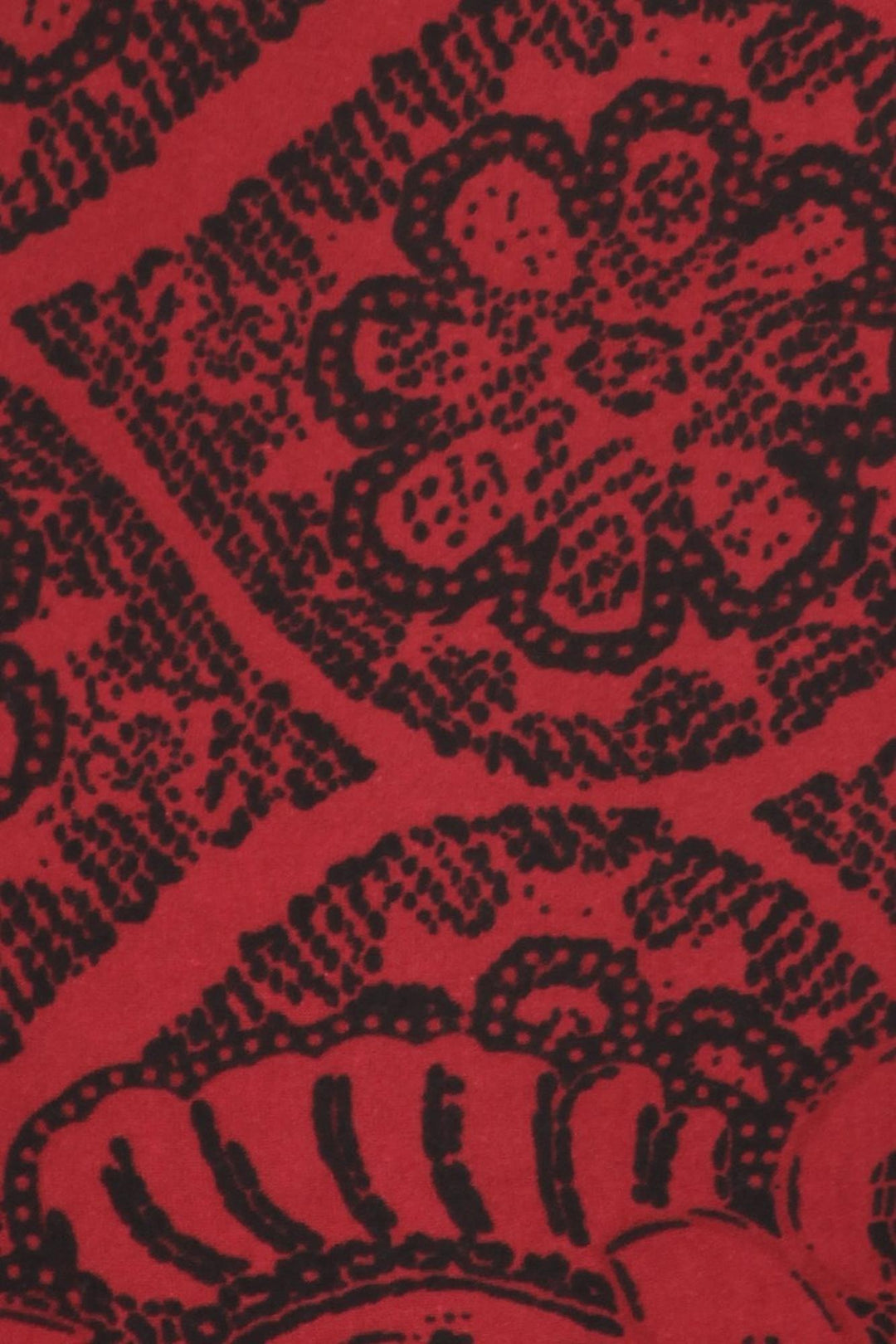 Buttery Soft Rouge Leaf Leggings (One Size Regular,Red)