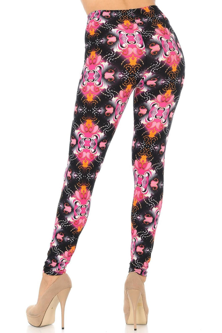 Buttery Soft Fuchsia Shangri-La Leggings (One Size Regular,Fuchsia)