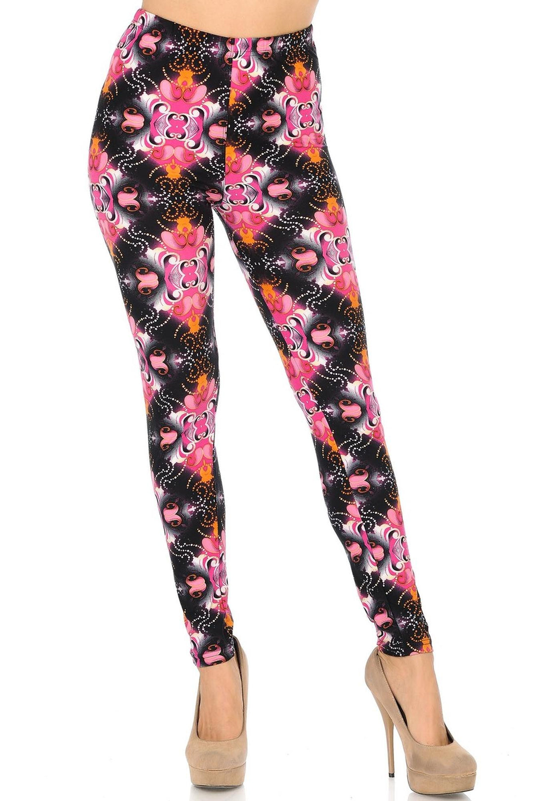 Buttery Soft Fuchsia Shangri-La Leggings (One Size Regular,Fuchsia)