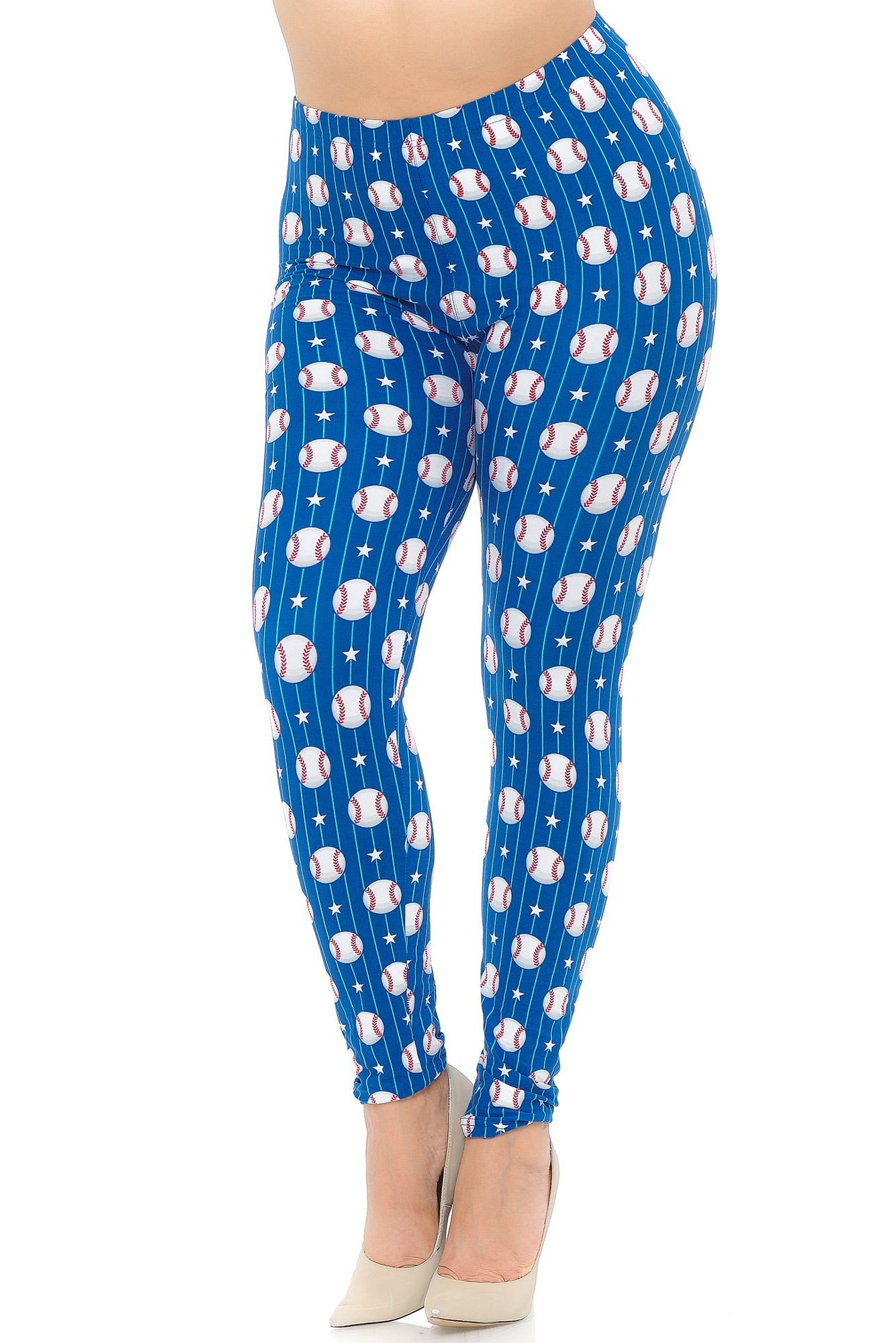 World of Leggings Buttery Soft Love of Baseball Plus Size Leggings