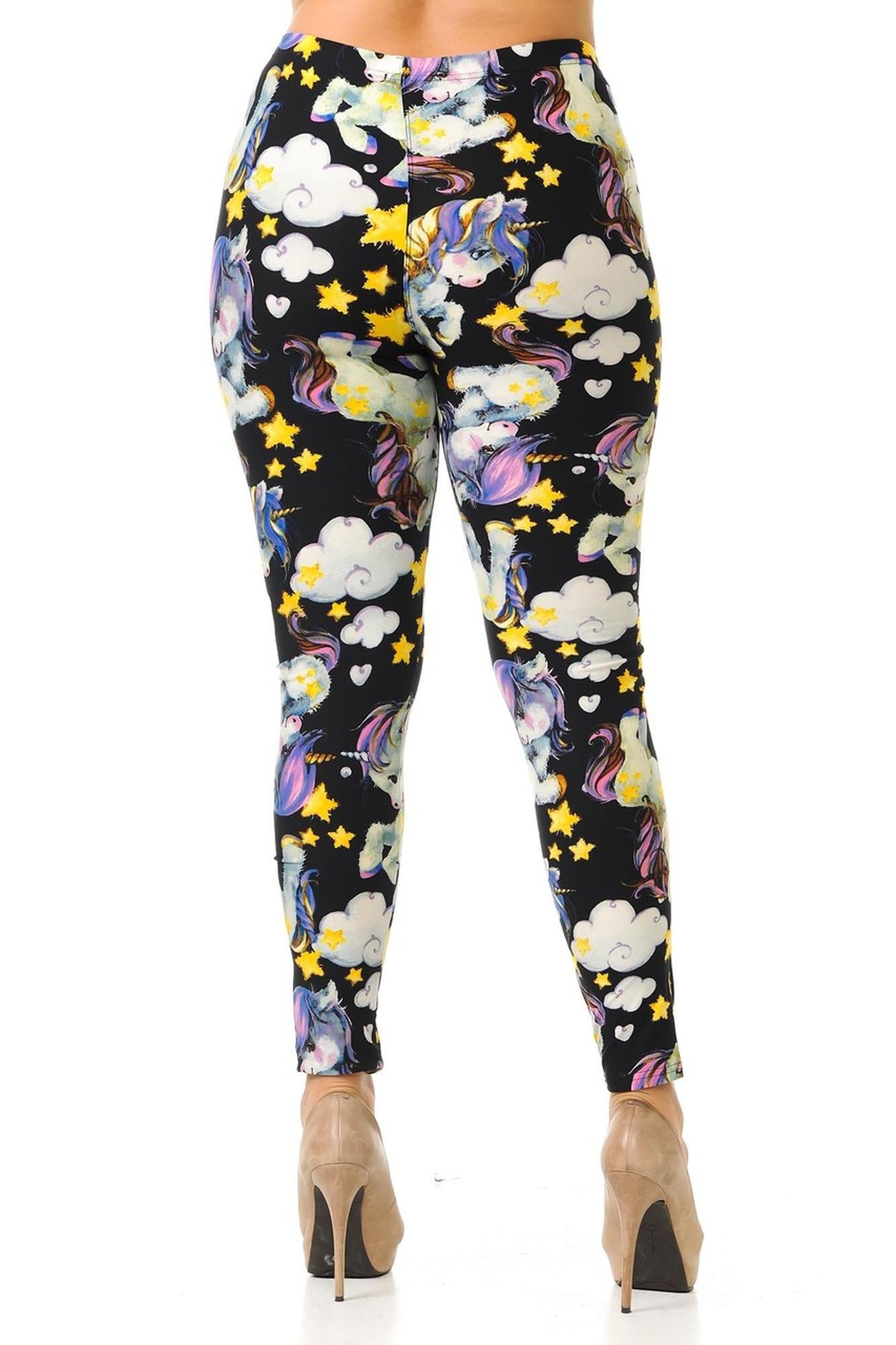 Plus Size - Buttery Soft Cutie Pie Baby Unicorn Print Leggings