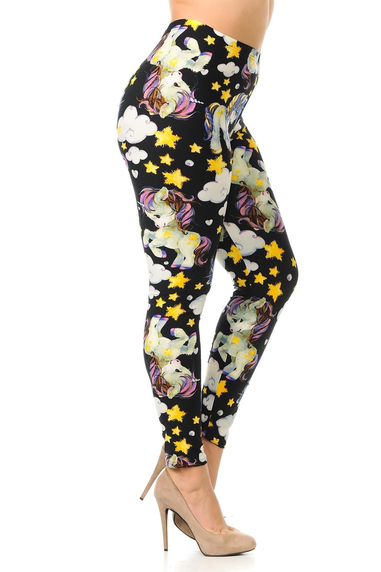 Plus Size - Buttery Soft Cutie Pie Baby Unicorn Print Leggings