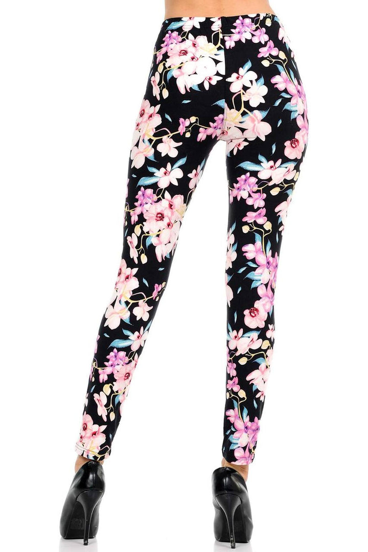 World of Leggings Buttery Soft Pretty in Pink Floral Leggings
