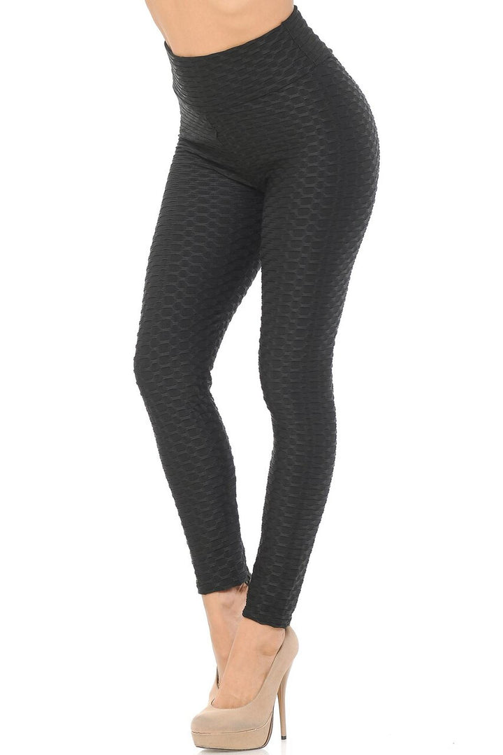 Scrunch Butt Textured High Waisted Leggings - Tiktok Leggings