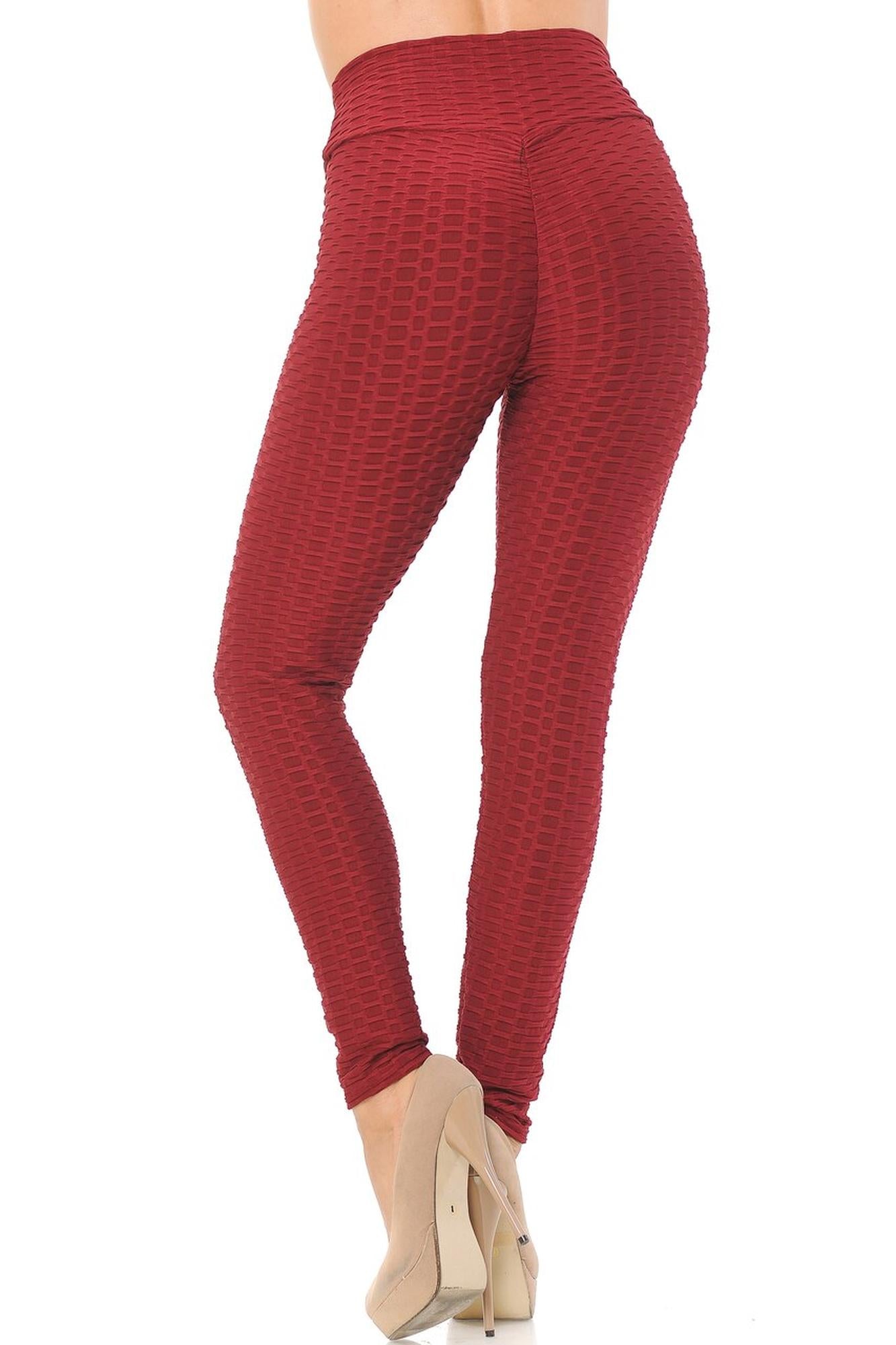 Scrunch Butt Textured High Waisted Leggings - Tiktok Leggings