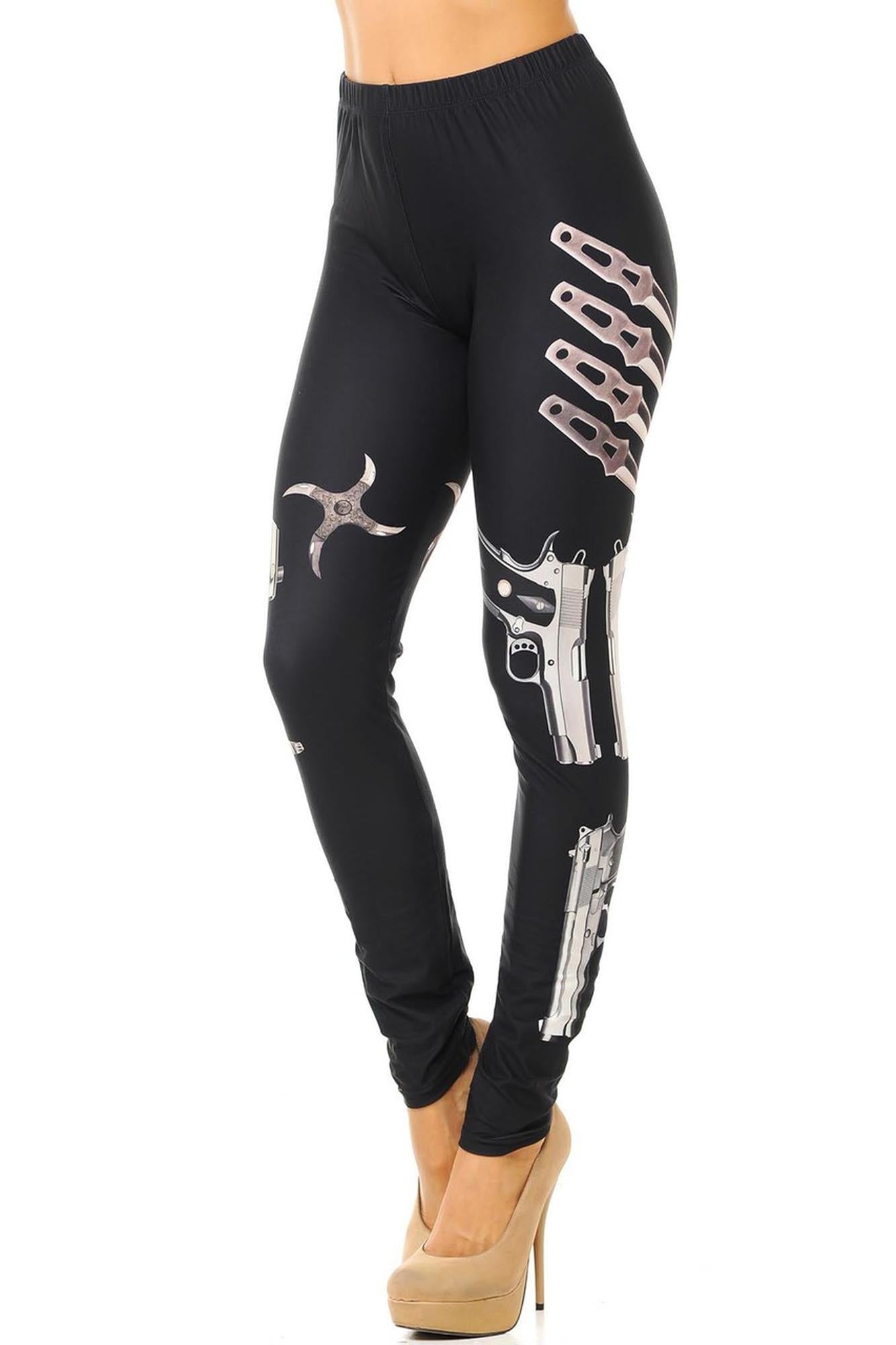 Creamy Soft Mission Impossible Leggings (One Size Regular,Black)