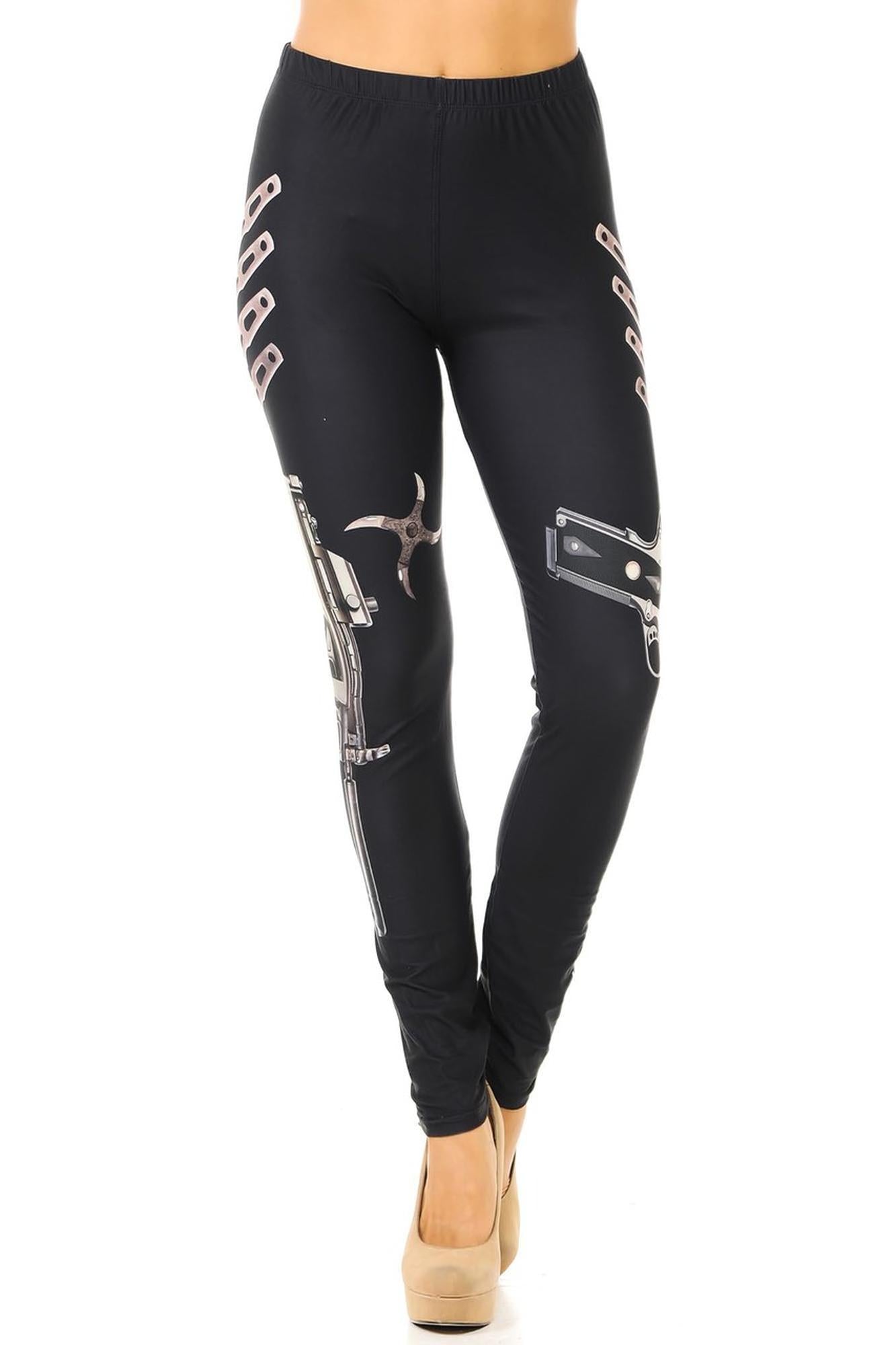 Creamy Soft Mission Impossible Leggings (One Size Regular,Black)