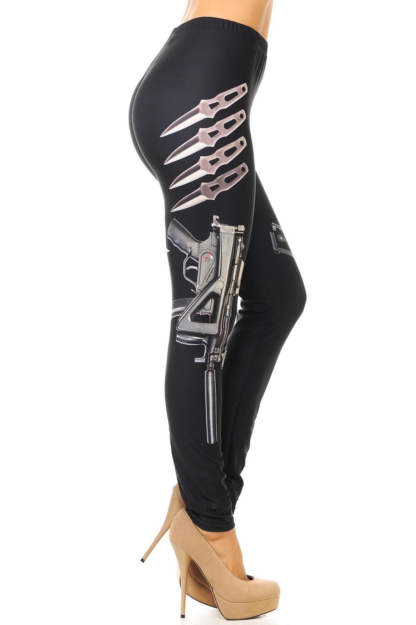 Creamy Soft Mission Impossible Leggings (One Size Regular,Black)