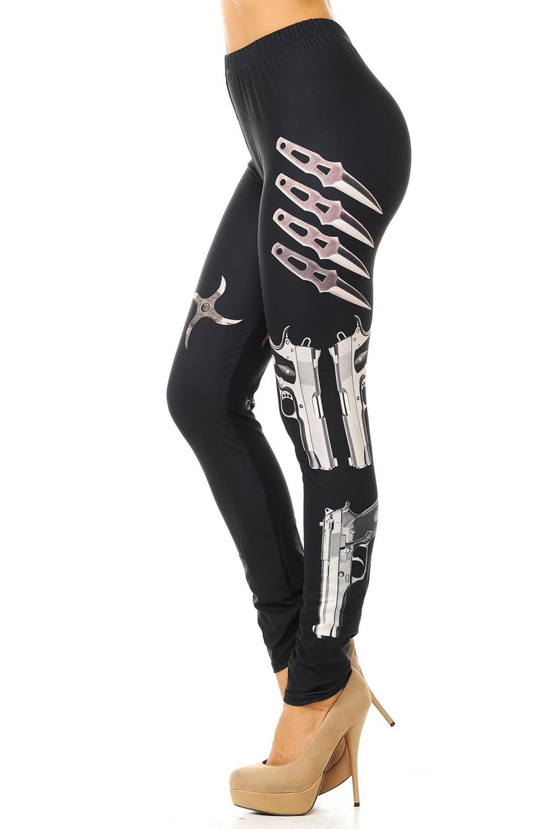 Creamy Soft Mission Impossible Leggings (One Size Regular,Black)