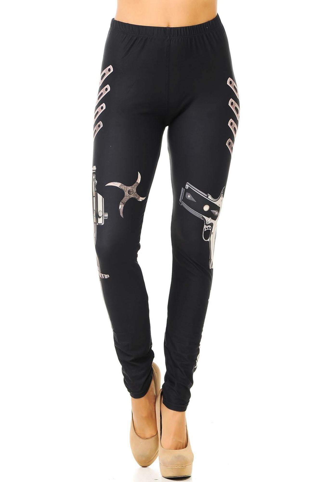 Creamy Soft Mission Impossible Leggings (One Size Regular,Black)