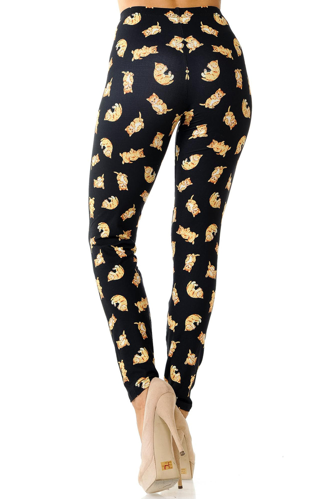 Creamy Soft Premium Women's Leggings Playful Kitty Cats Regular Size, High Rise, Stretchy & Breathable, Comfortable Fit - by USA Fashion