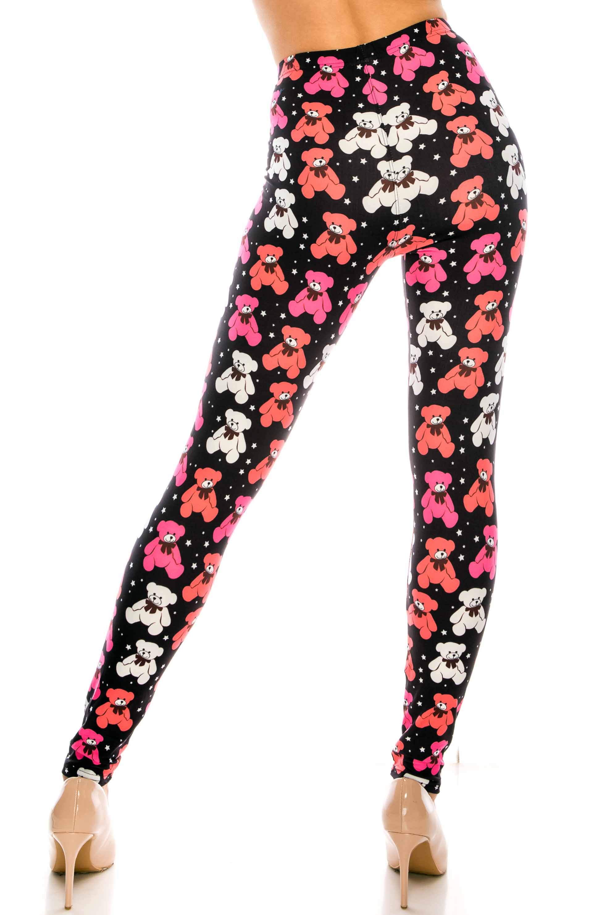 Creamy Soft Premium Women's Leggings Teddy Bear Regular Size, High Rise, Stretchy & Comfortable Fit - by USA Fashion