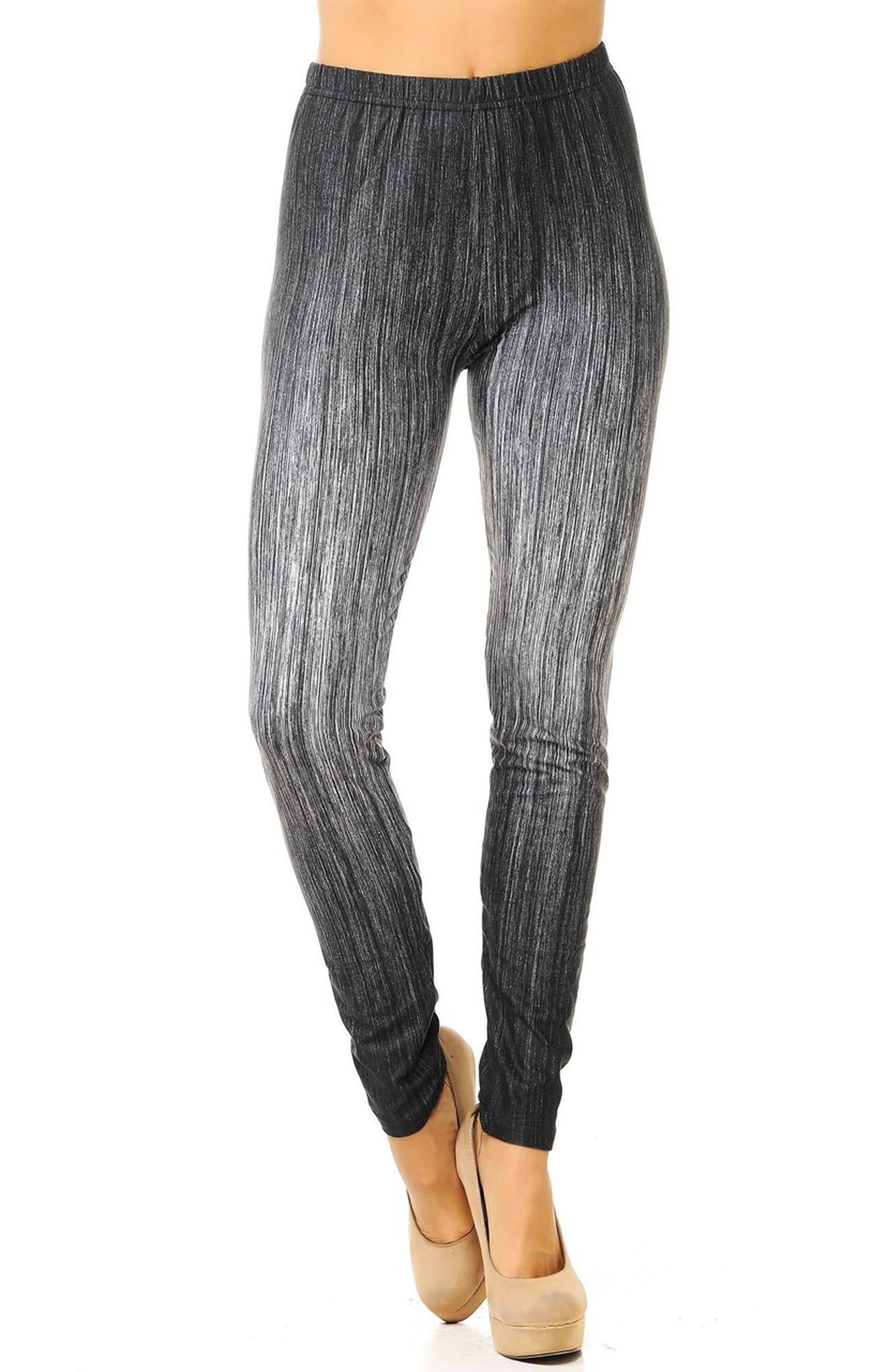 Creamy Soft Vintage Ombre Fade Leggings - Multi-Size