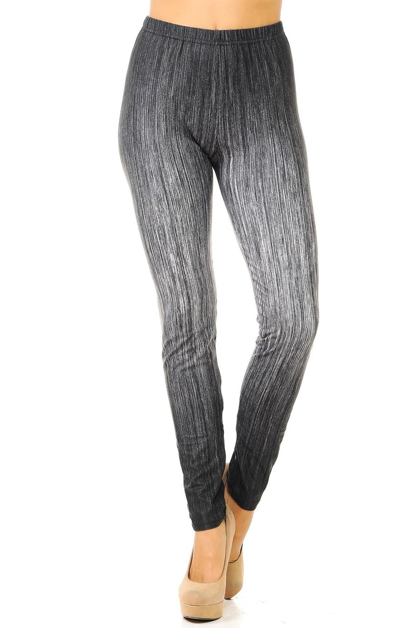 Creamy Soft Vintage Ombre Fade Leggings - Multi-Size